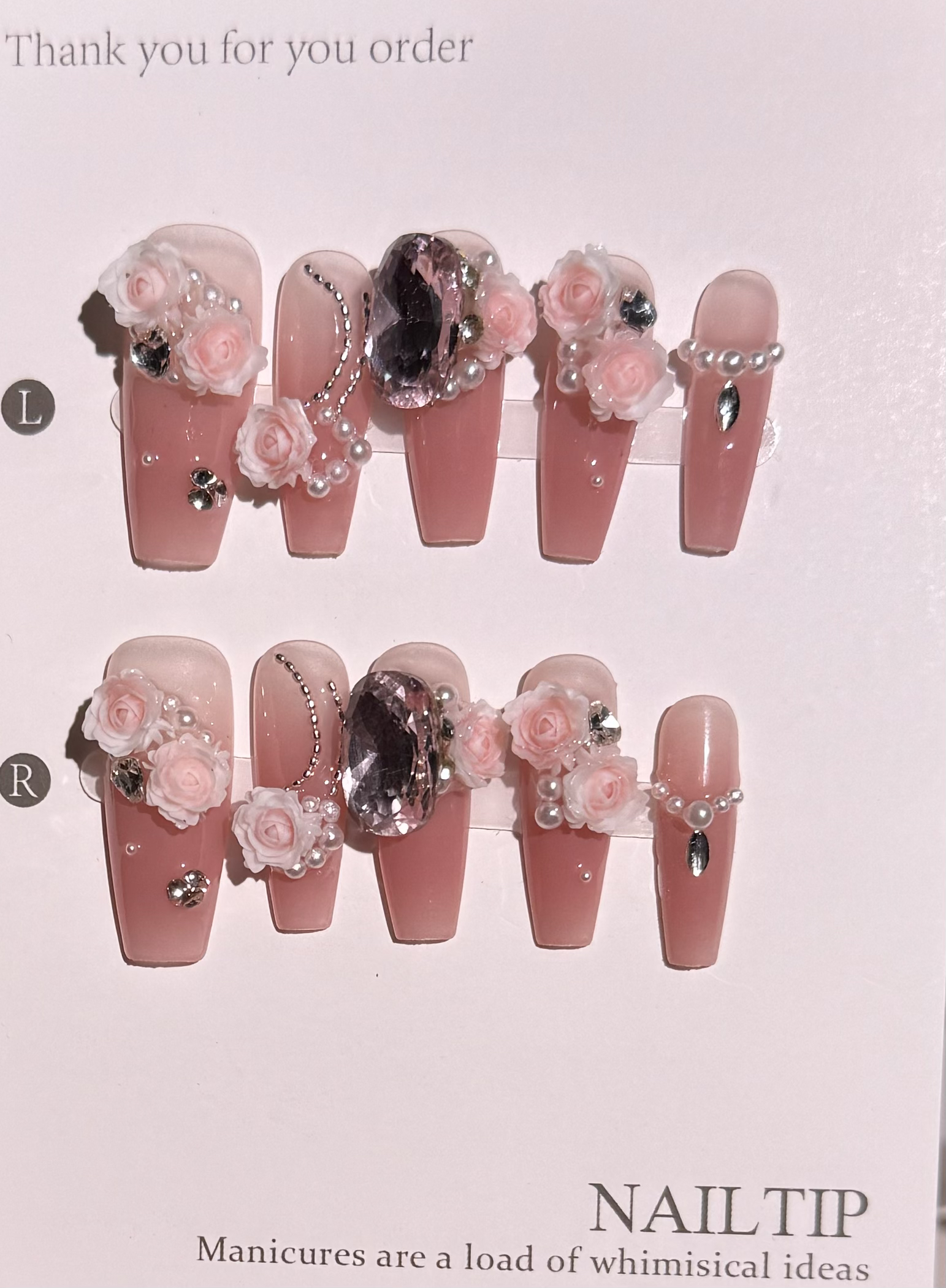 晚棠手工穿戴甲穿戴甲两单包邮c876