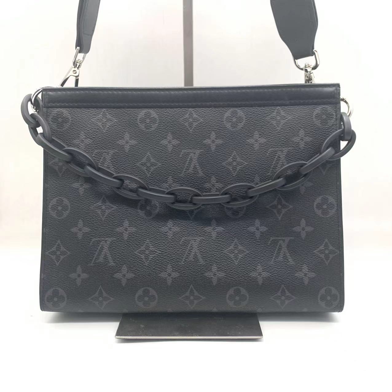 99新 LouisVuitton/路易威登 LV黑老花洗漱手拿包26cm送改造