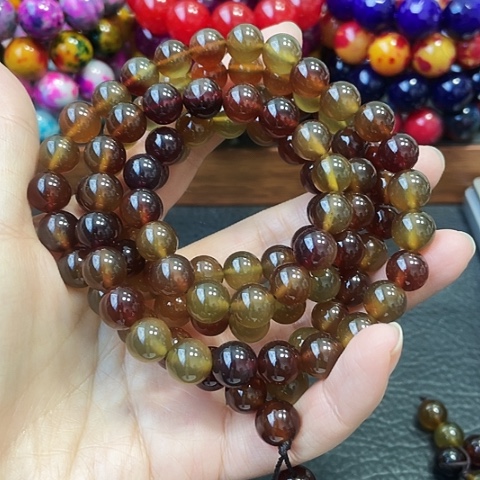 玛瑙未镶嵌手饰茶色108