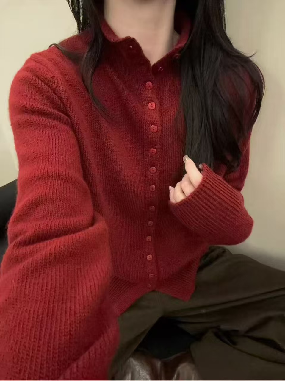 【HaHa直播】纯色拼接加厚时尚羽绒长袖包袖百搭款休闲韩版秋冬