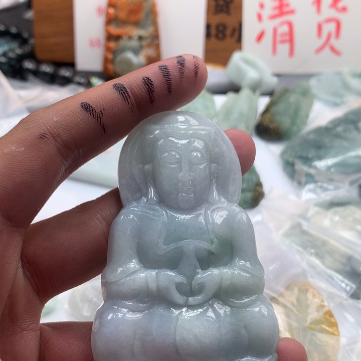 翡翠未镶嵌颈饰保真天然a货翡翠