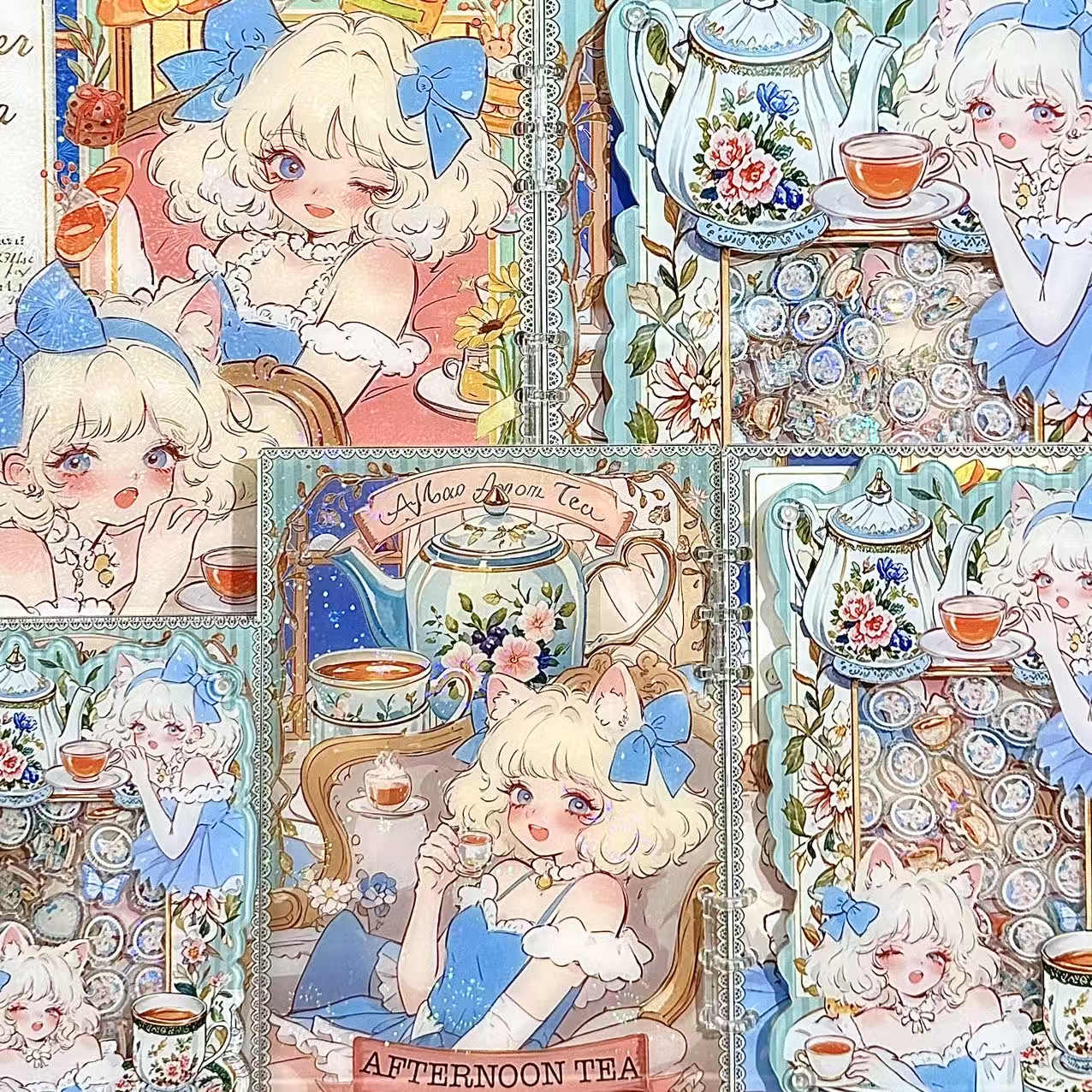 【下午茶女孩】高定摇摇本套餐活页本手工DIY收纳盒亚克力 