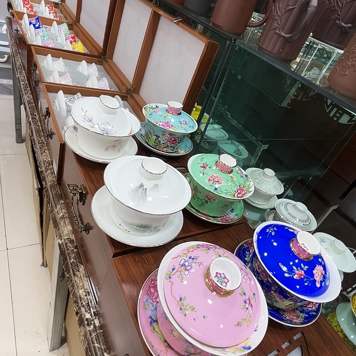 新骨瓷大号5.5寸盖碗