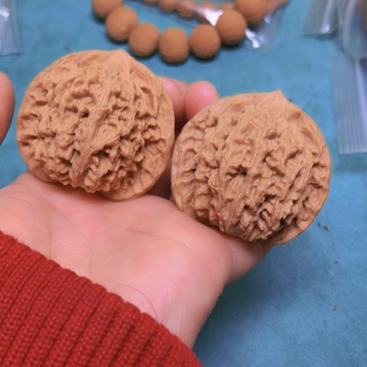 【闪购商品】把件核桃45蟠龙纹修尖出油