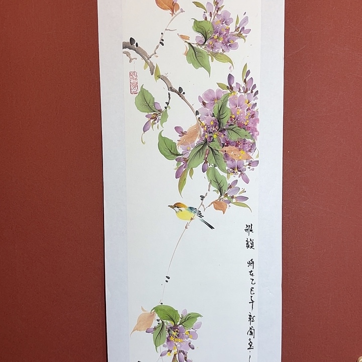国画听兰老师花鸟
