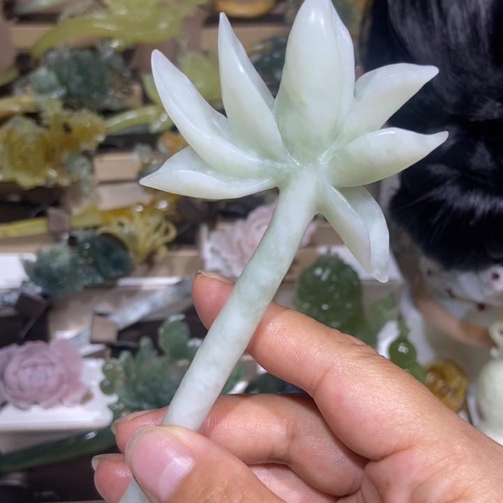 未镶嵌蛇纹石玉发饰