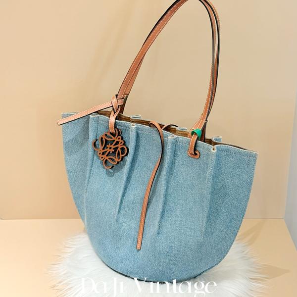 大吉中古/Loewe罗意威牛仔贝壳水桶单肩包