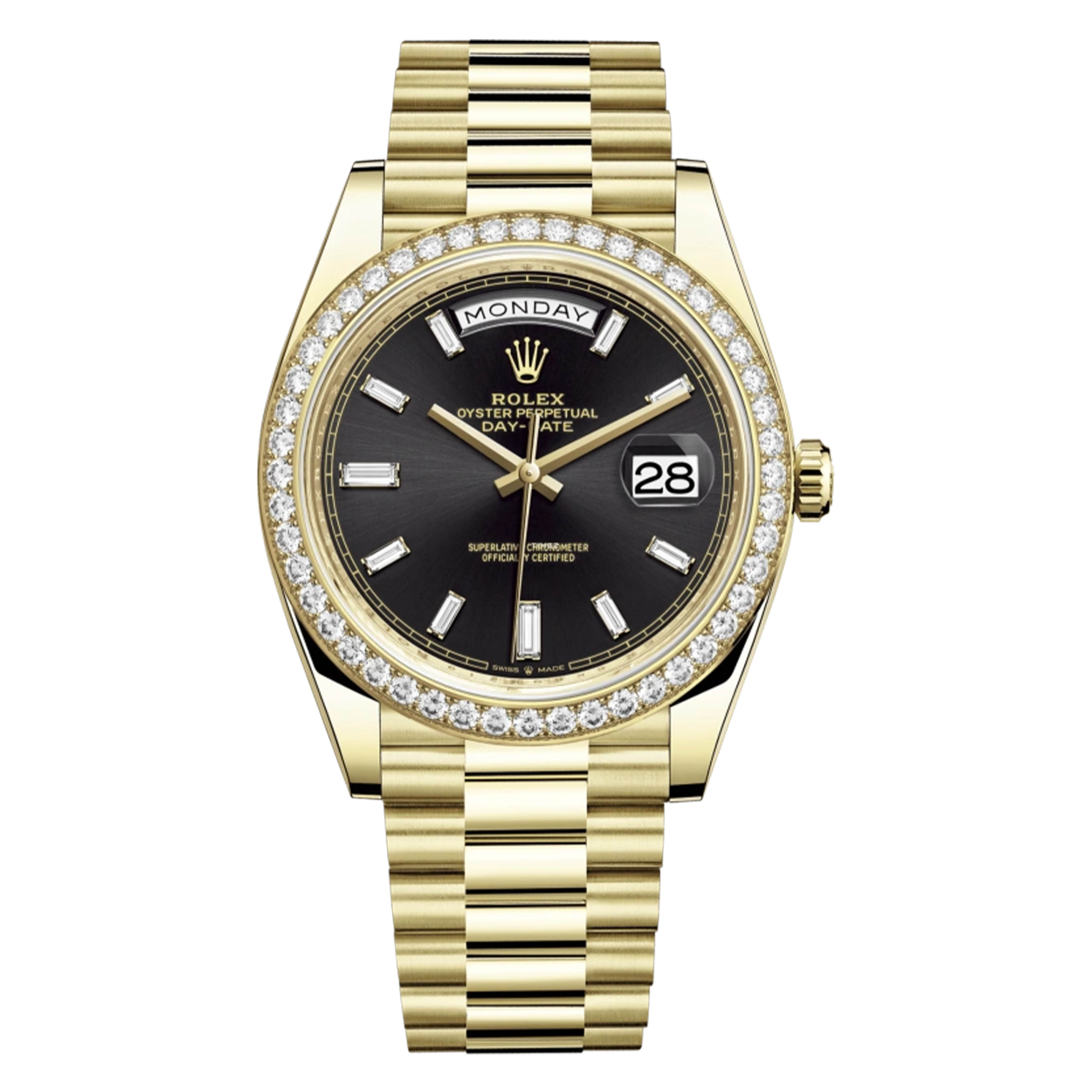 未使用 Rolex/劳力士 /228348钻圈黑冰糖DD/40mm