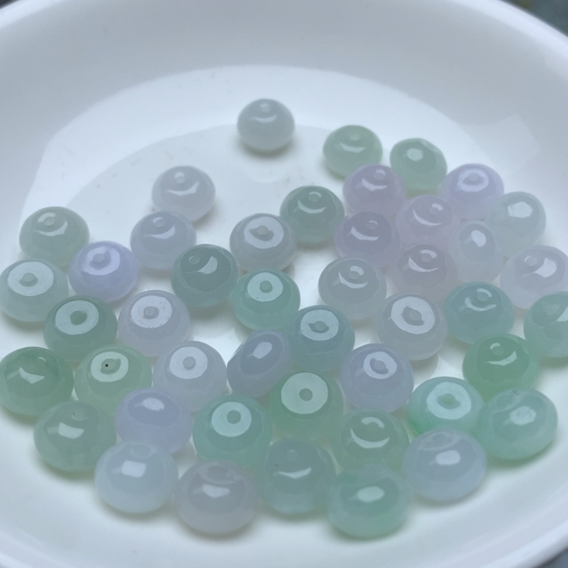 【闪购商品】翡翠手链未镶嵌卡5乘8冰鼓珠5个