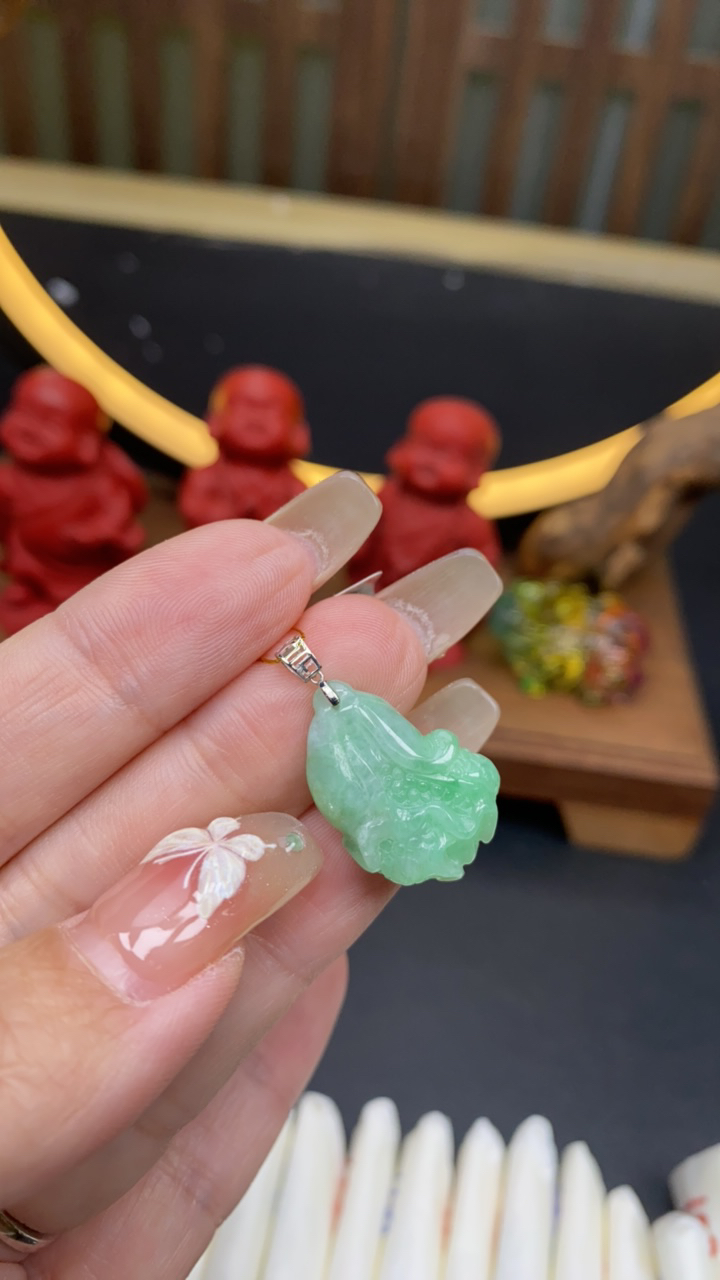 天然a货翡翠18k白菜770