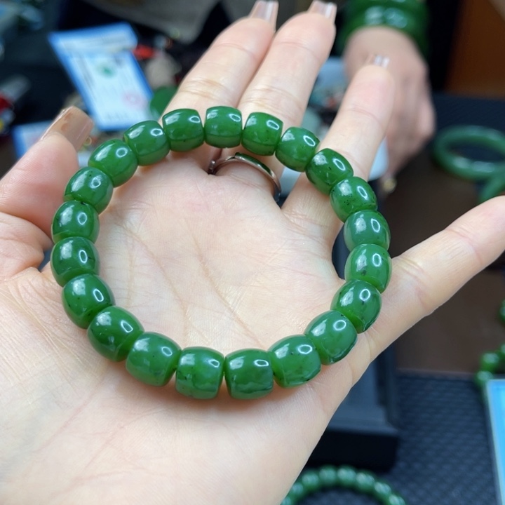 【闪购商品】和田玉（碧玉）手链未镶嵌卡10