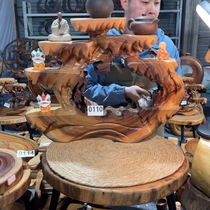 香樟木工艺品直播
