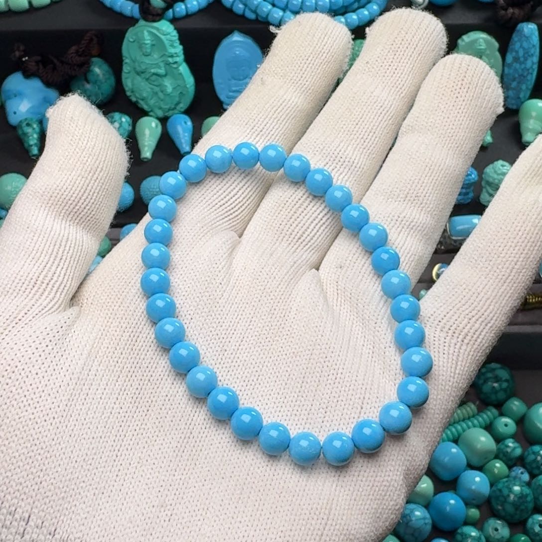 珍***珍蓝色圆珠卡6尺寸单圈