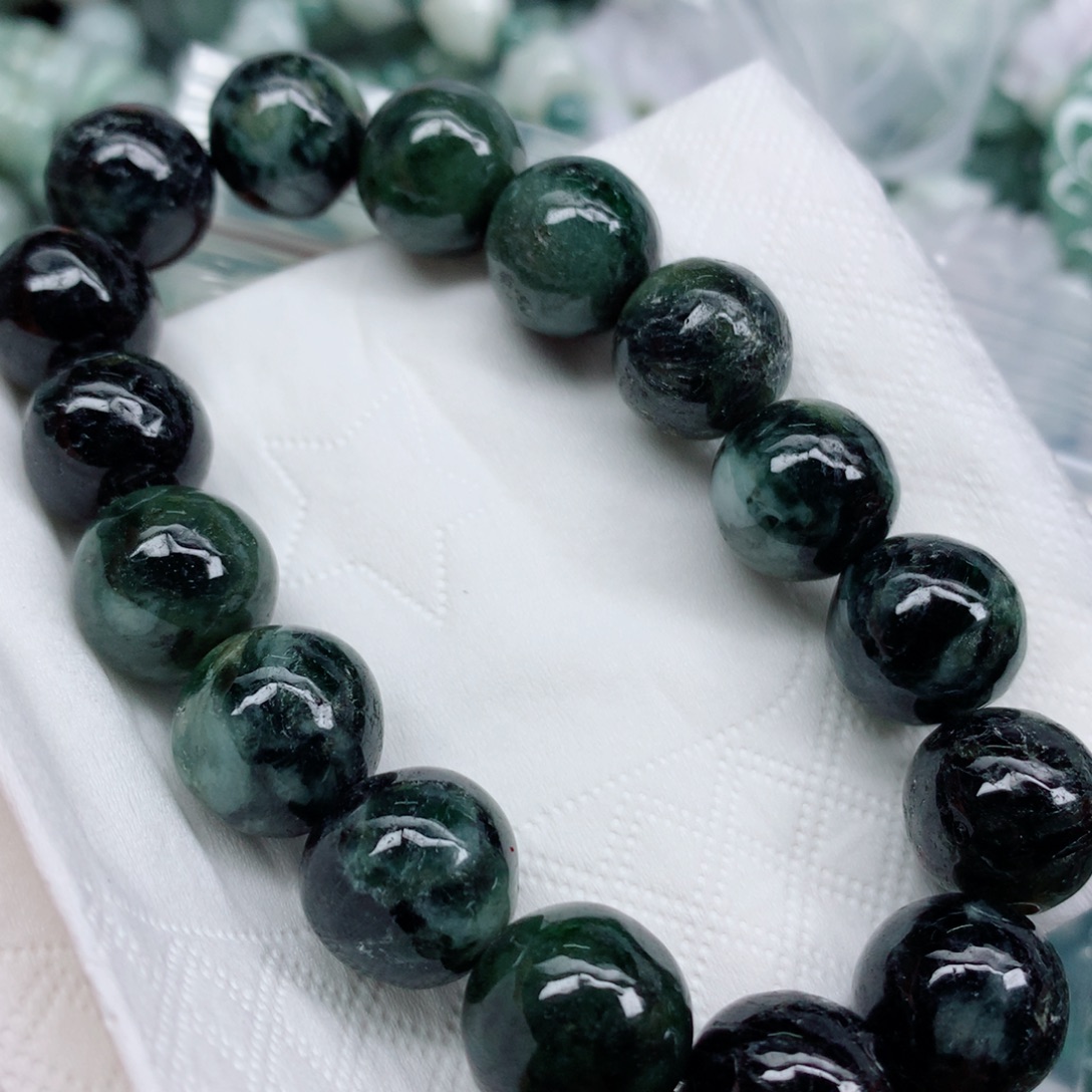 翡翠未镶嵌项链珠子珠