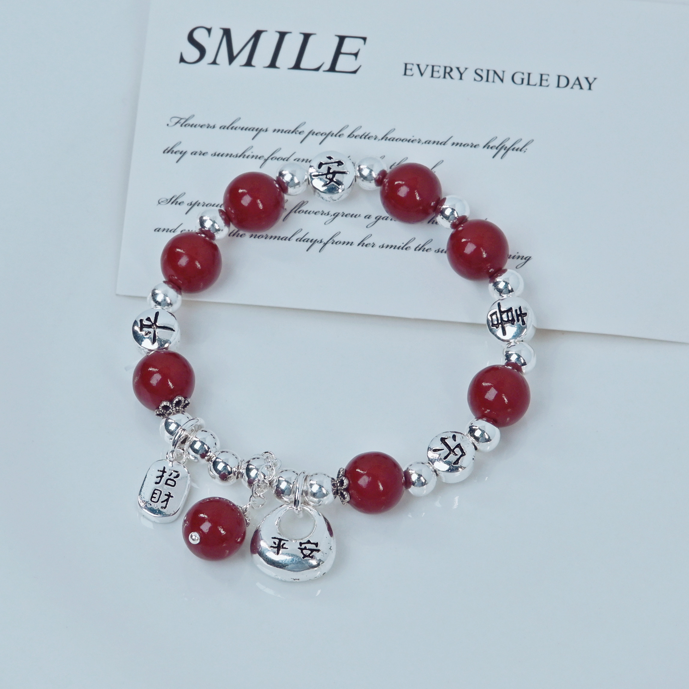 999朱砂平安扣时尚百搭古风女红色