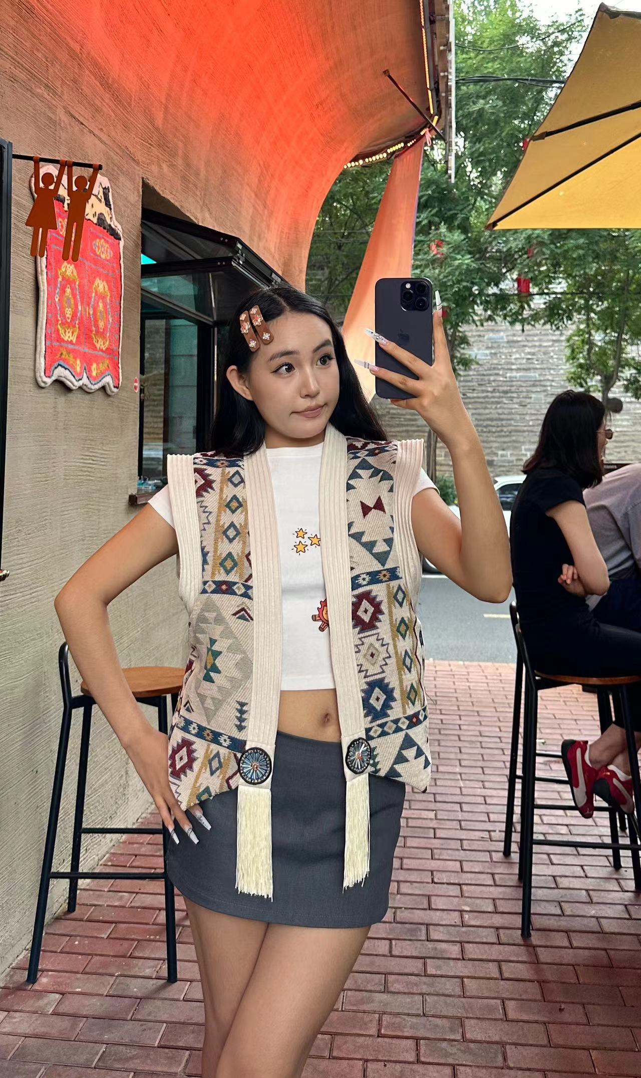 ANAR原创设计夏季复古宽松型流苏马甲