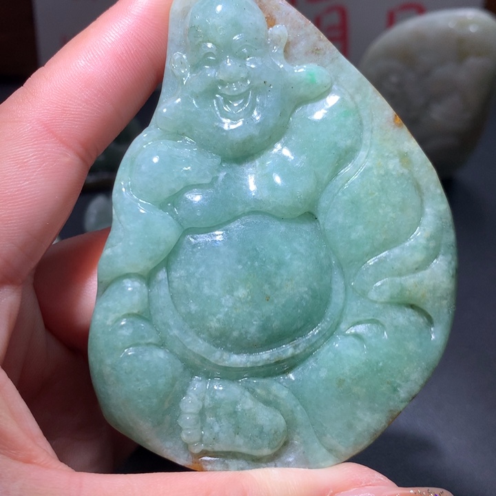 翡翠未镶嵌颈饰保真天然A货翡翠