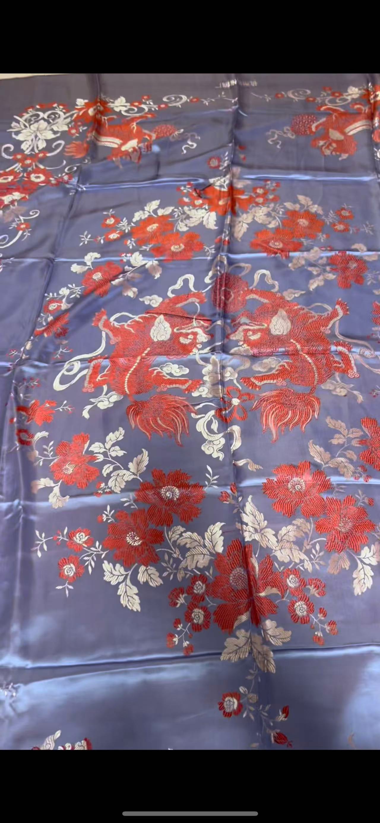 真丝床上用品软缎绸缎子七彩织锦缎老式