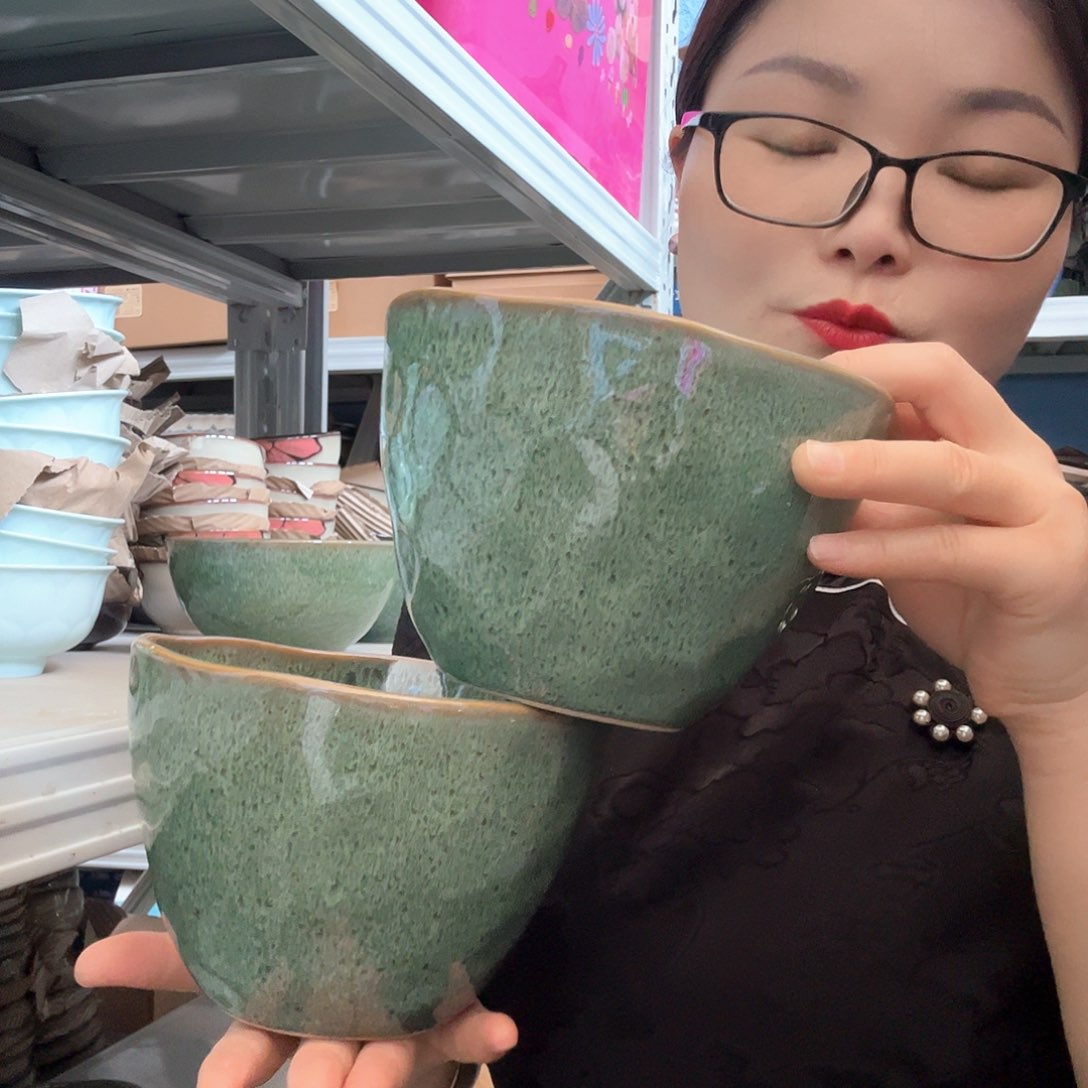 瓷片小可陶瓷餐具一组两个