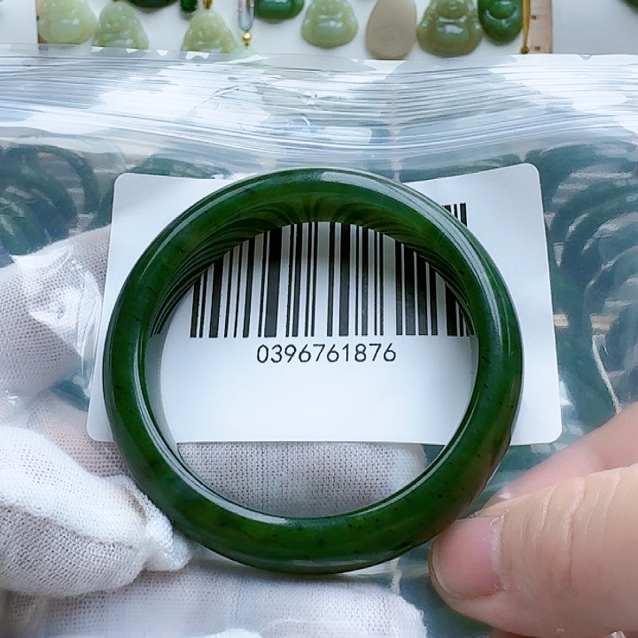 和田玉（碧玉）手镯未镶嵌5253包容