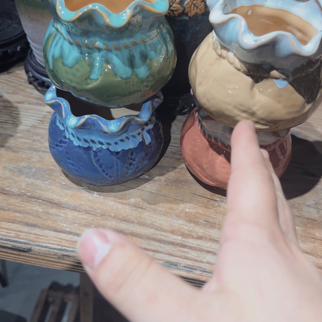 紫砂花盆粗陶盆 呀