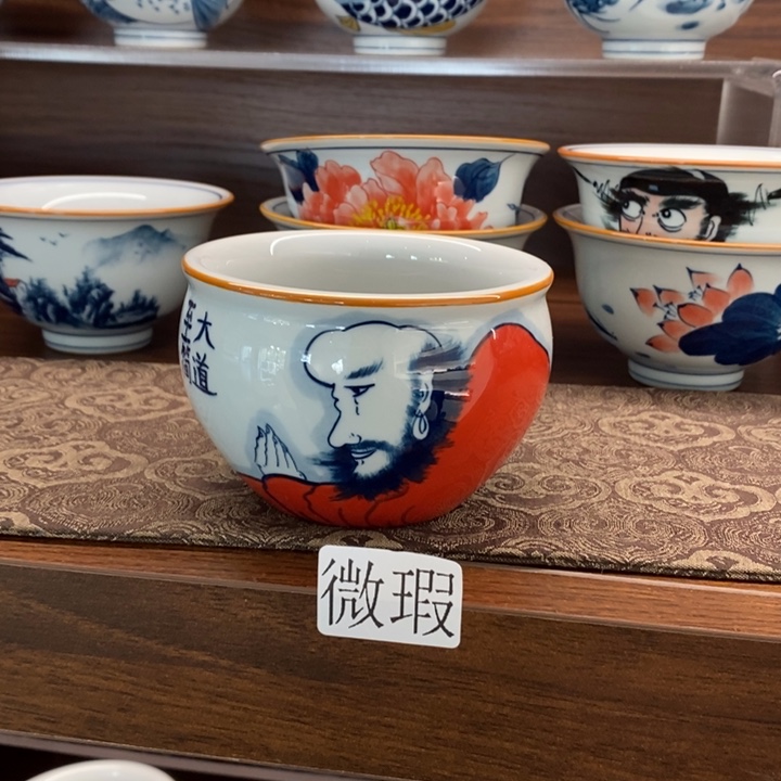  釉下老陶泥手工绘制