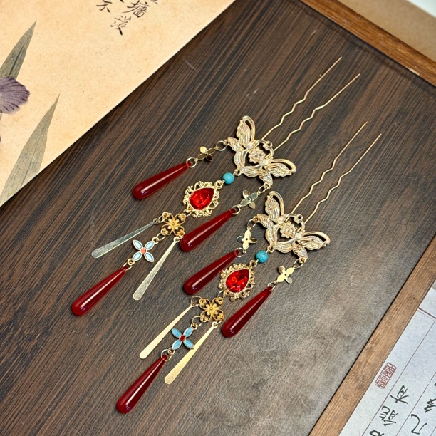 【金雀扇】古风汉服配饰