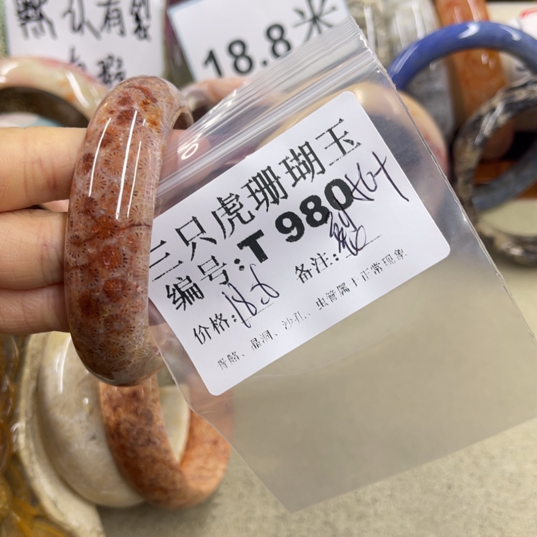 @***果硅化珊瑚（珊瑚玉）未镶嵌h
