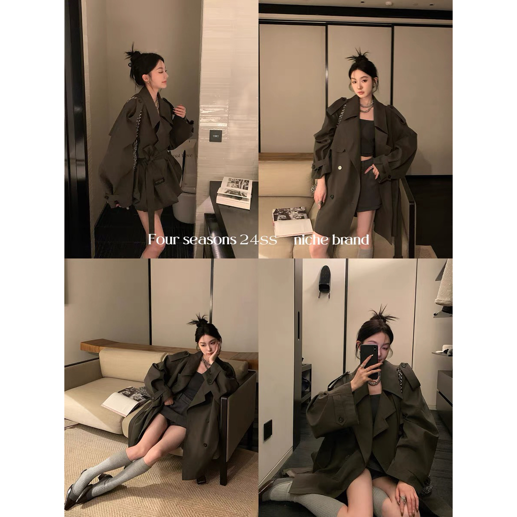 晶老板●复古风衣外套361