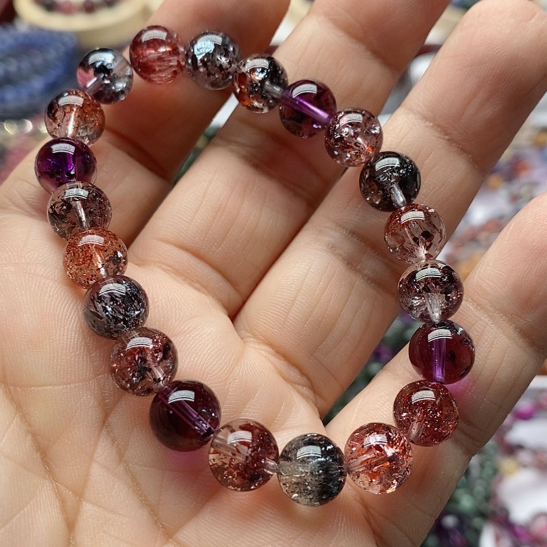 水晶手串未镶嵌九***喵水晶手链