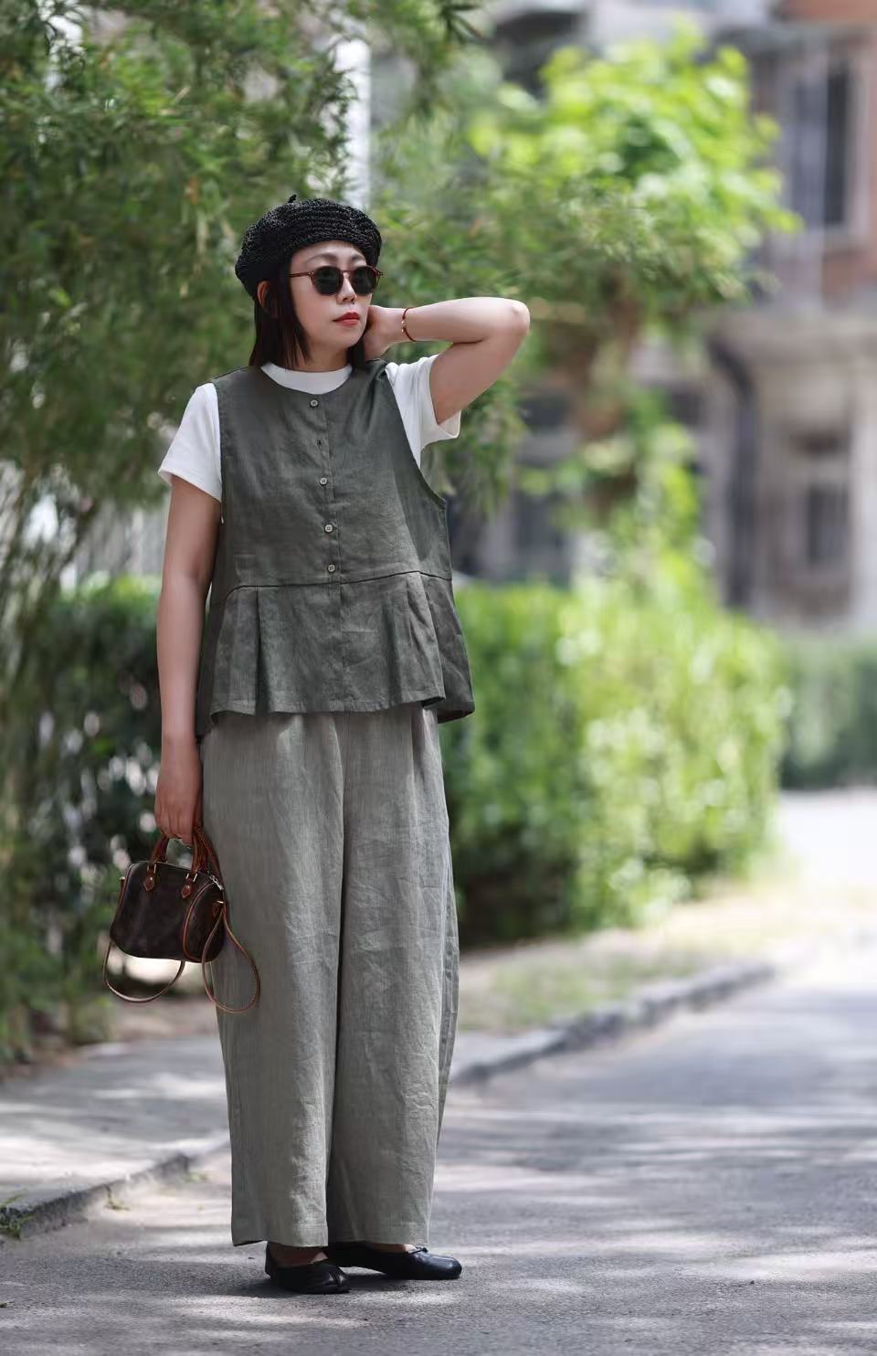 3号组合链接高品质棉麻上衣，休闲裤208-298