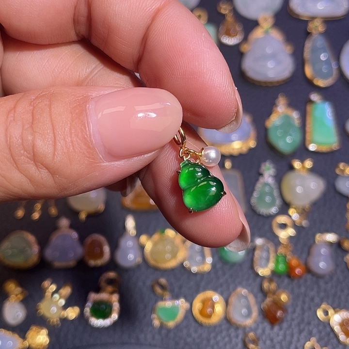 翡翠银S925镶嵌颈饰