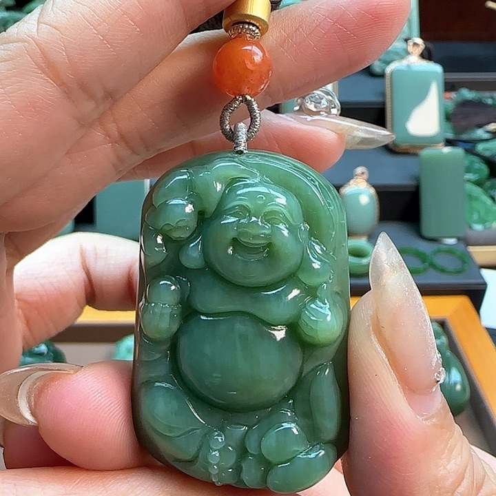 和田玉（碧玉）吊坠(不含链)未镶嵌