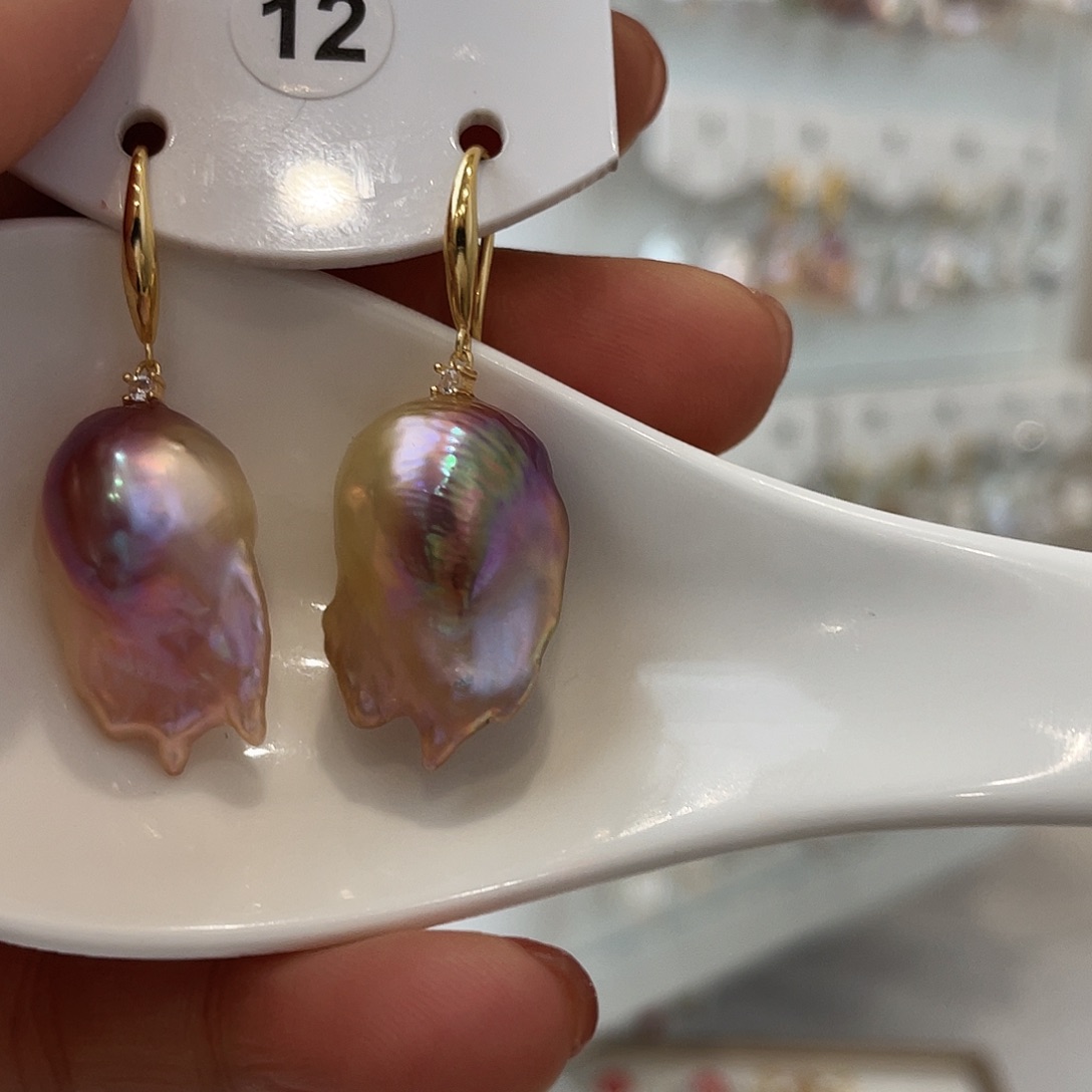 淡水珍珠天然珍珠巴洛克银S925镶嵌嘉**行