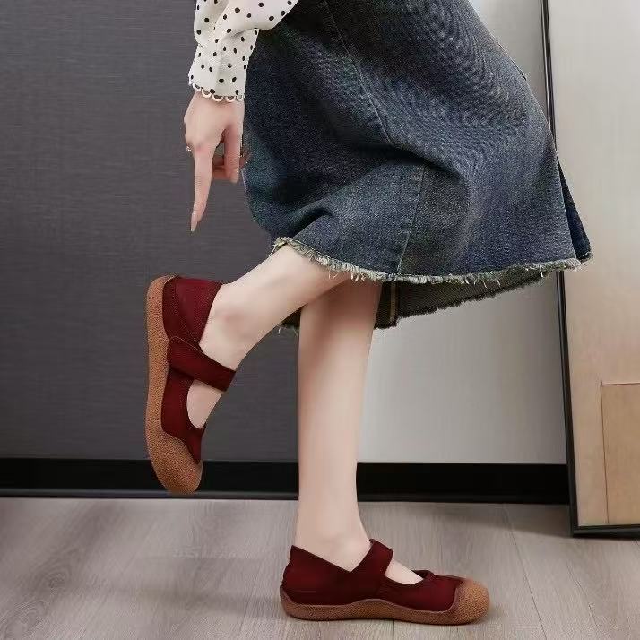 头层牛皮2025夏季新款外穿浅口配裙子平底勃肯鞋防滑薄款百搭