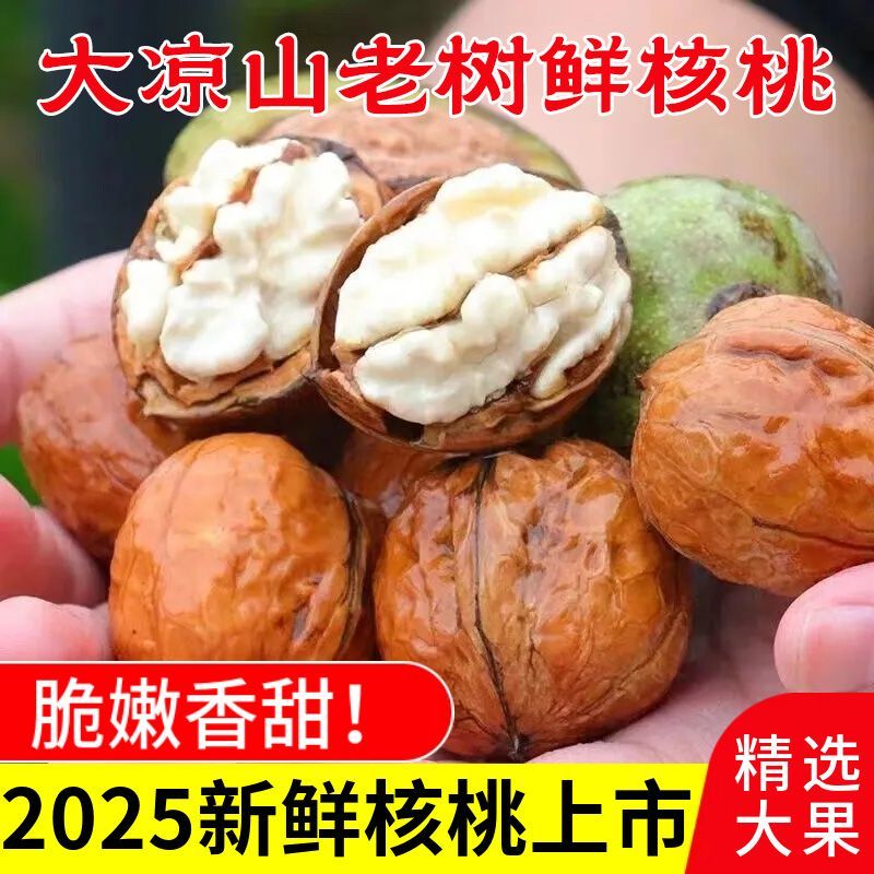【顺丰快递】新鲜去皮湿核桃正宗鲜核桃孕妇嫩现摘去皮老树大凉山