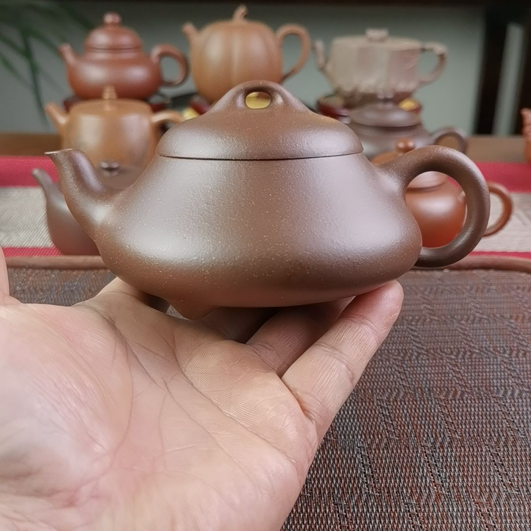 紫砂茶壶底槽清汉棠石瓢300CC徐敏