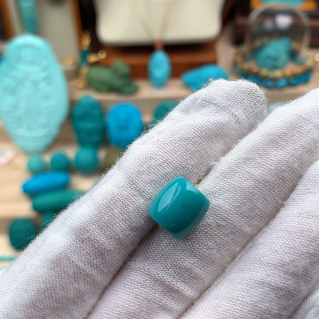 绿松石未镶嵌桶珠10