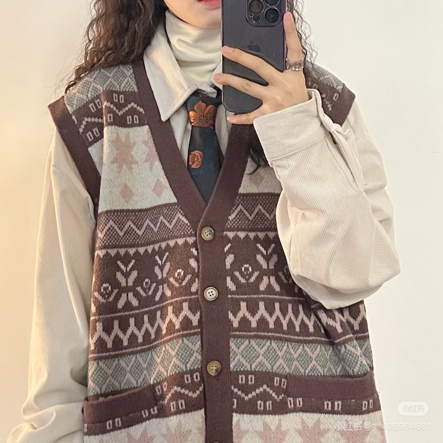 喜喜古着vintage孤品毛衣复古秋冬洋气百搭