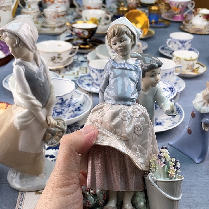 中古欧瓷瓷器小房子