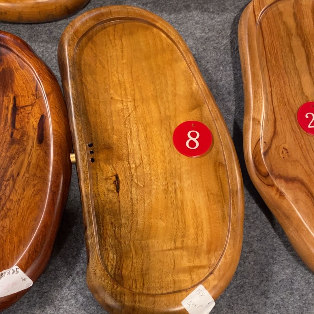 香樟木自然随形茶盘43-20-5