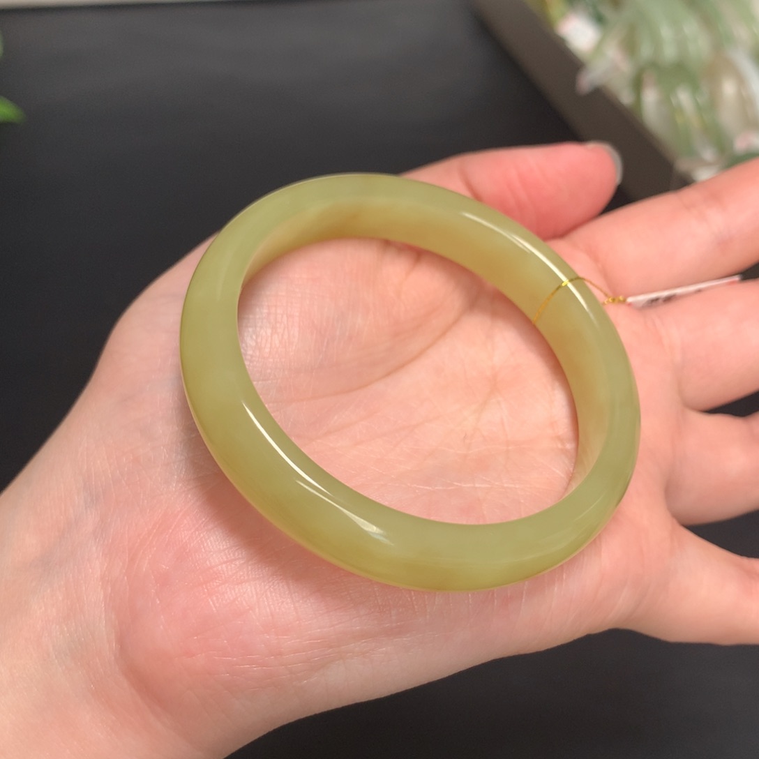 和田玉手镯未镶嵌55