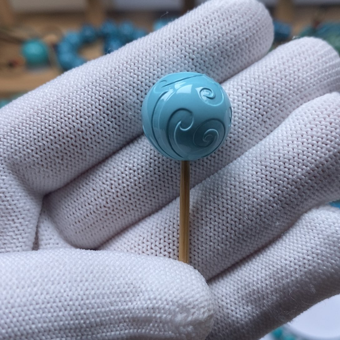 绿松石未镶嵌原矿纯干料绿松石