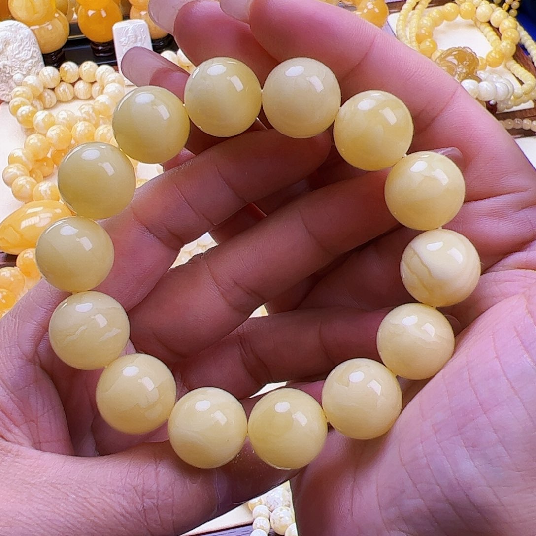 未镶嵌琥珀手链天然蜜蜡16
