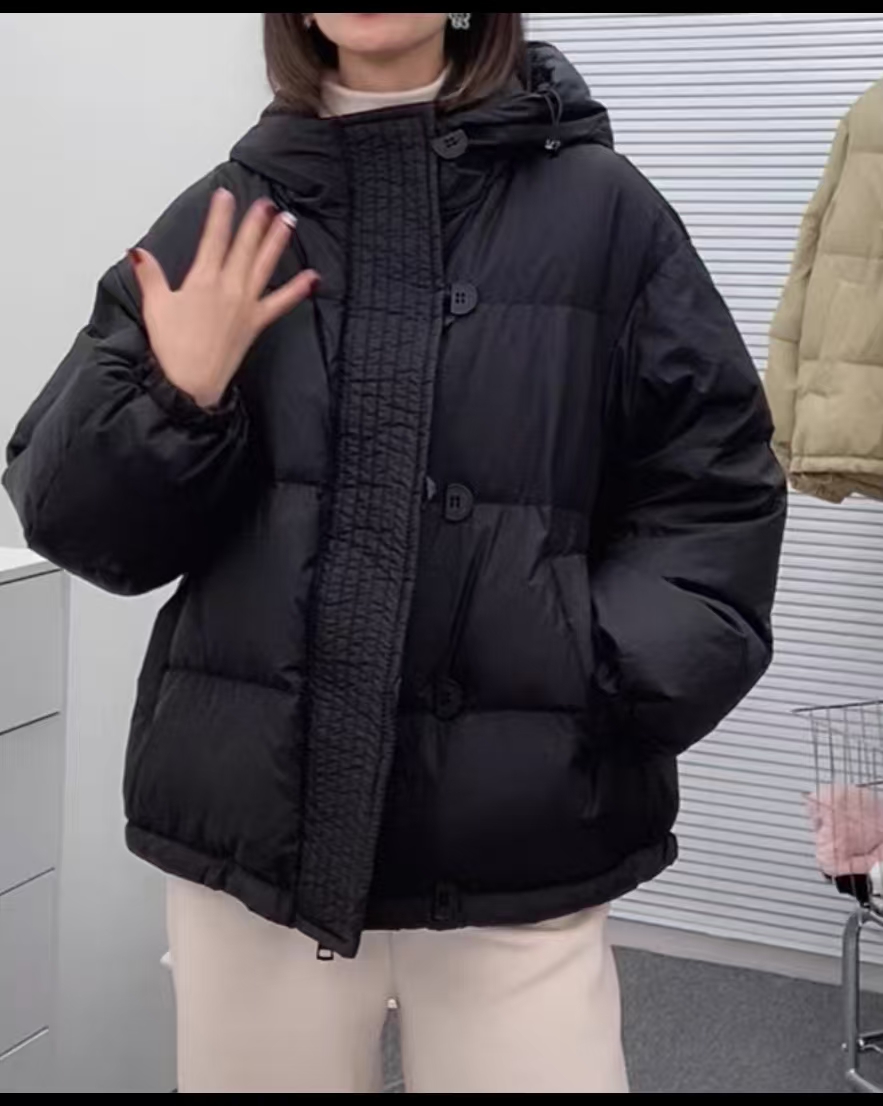 新款连帽保暖加厚羽绒服外套223宽松韩版