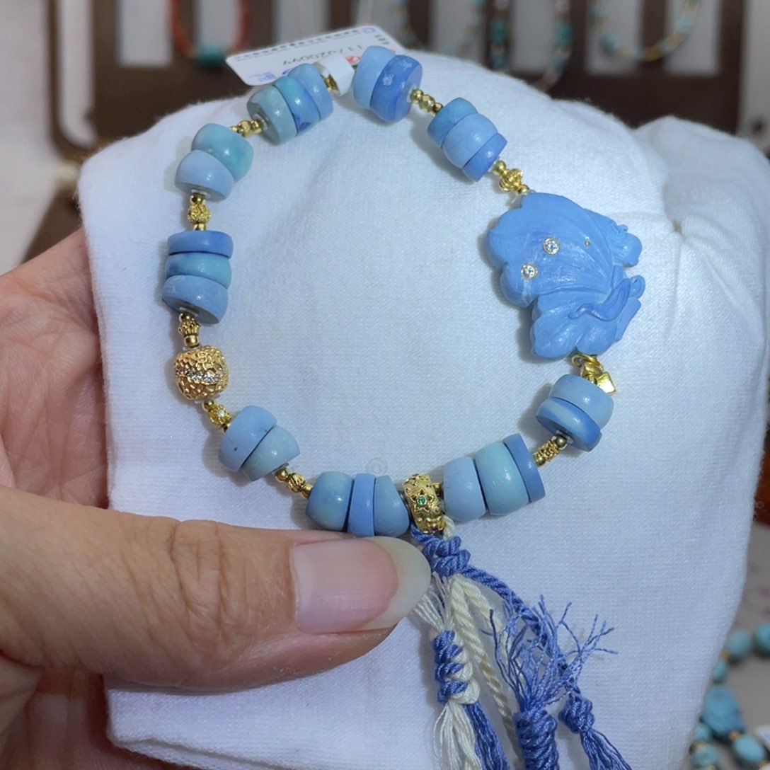 银S925镶嵌绿松石手链