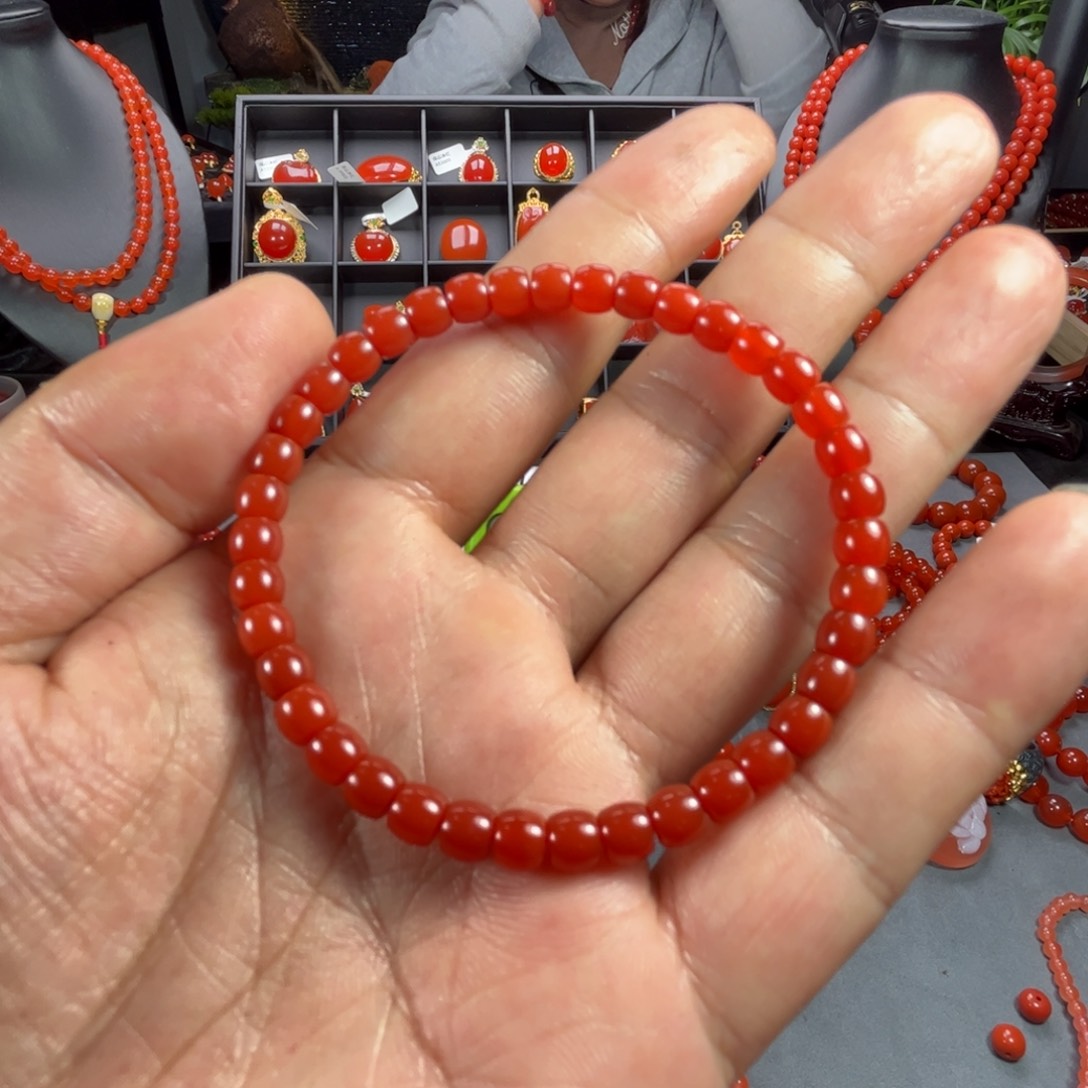 南红玛瑙手链未镶嵌A*