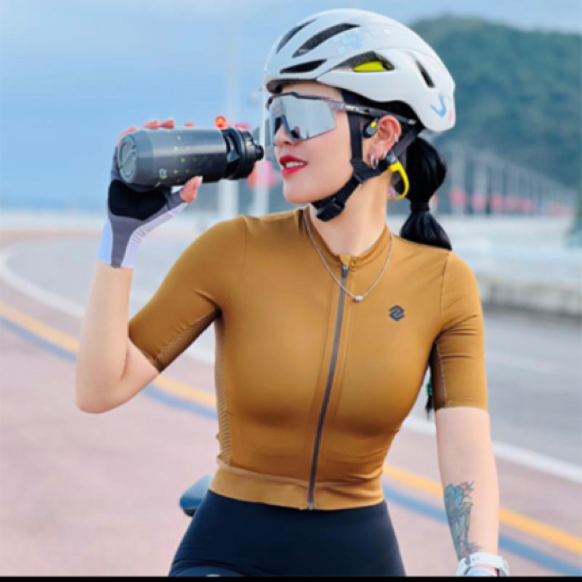 CCN 自行车骑行夏季女款甜心系列速干透气竞技长袖骑行服