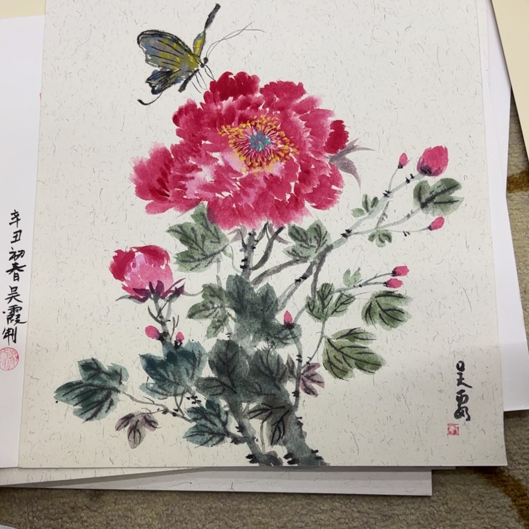 国画吴霞卡纸作品艺