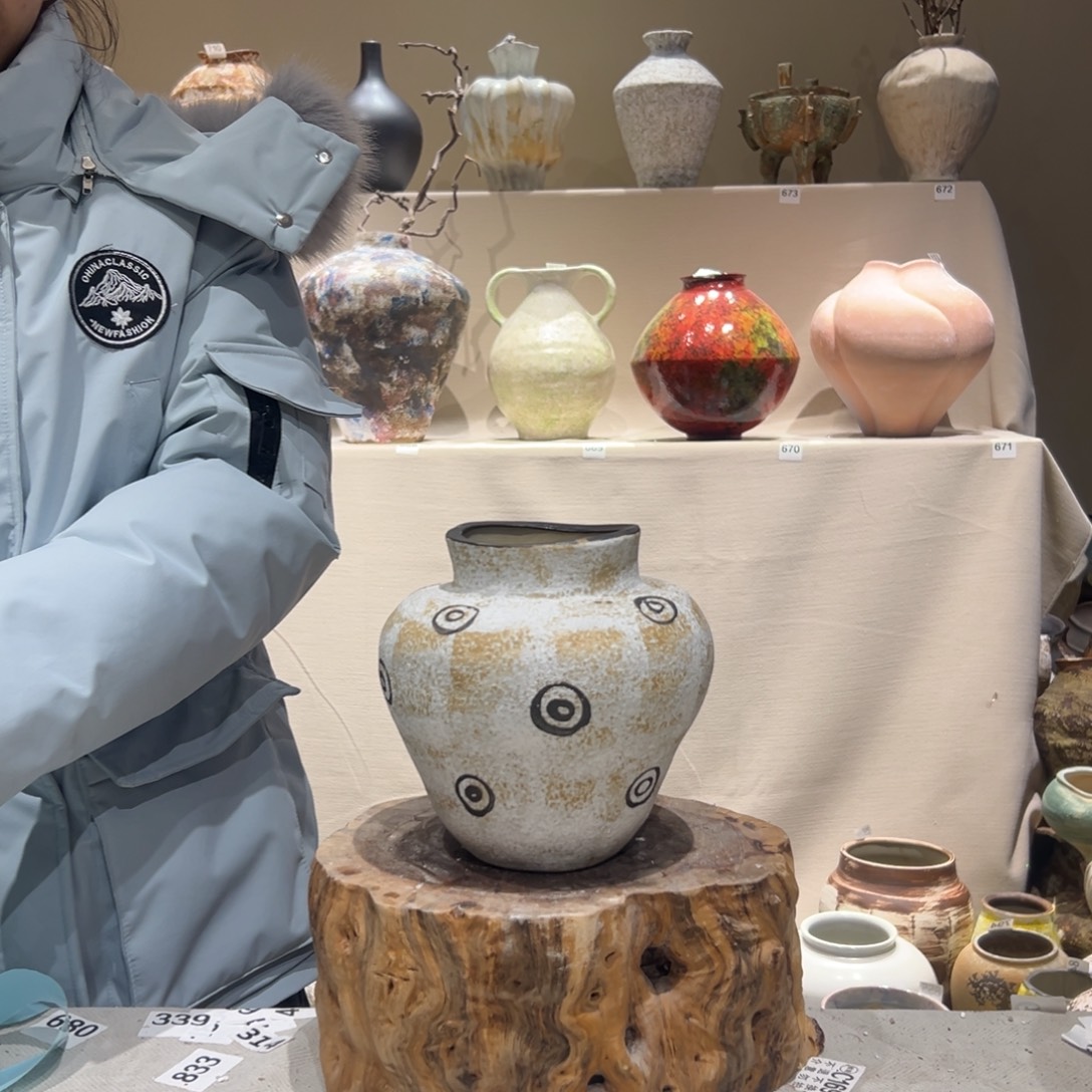 景德镇高温陶瓷后排挤不挤913花瓶摆件